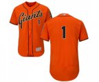 San Francisco Giants #1 Kevin Pillar Orange Alternate Flex Base Authentic Collection Baseball Jersey
