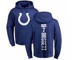 Indianapolis Colts #7 Jacoby Brissett Royal Blue Backer Pullover Hoodie
