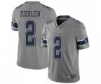 Dallas Cowboys #2 Greg Zuerlein Gray Stitched NFL Limited Inverted Legend Jersey