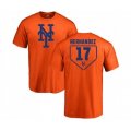 New York Mets #17 Keith Hernandez Orange RBI T-Shirt
