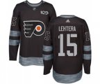 Adidas Philadelphia Flyers #15 Jori Lehtera Premier Black 1917-2017 100th Anniversary NHL Jersey