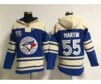 MLB Toronto Blue jays #55 martin blue Sawyer Hooded Sweatshirt jerseys