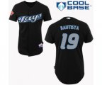 Toronto Blue Jays #19 Jose Bautista Authentic Black Cool Base Baseball Jersey