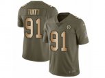 Pittsburgh Steelers #91 Stephon Tuitt Limited Olive Gold 2017 Salute to Service NFL Jersey