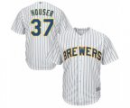 Milwaukee Brewers Adrian Houser Replica White Alternate Cool Base Baseball Player Jersey