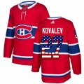 Montreal Canadiens #27 Alexei Kovalev Authentic Red USA Flag Fashion NHL Jersey