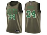 Boston Celtics #34 Paul Pierce Green Salute to Service NBA Swingman Jersey