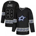 Dallas Stars #28 Stephen Johns Authentic Black Team Logo Fashion NHL Jersey