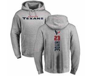 Houston Texans #23 Carlos Hyde Ash Backer Pullover Hoodie