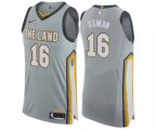 Nike Cleveland Cavaliers #16 Cedi Osman Authentic Gray NBA Jersey - City Edition