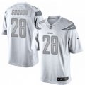 Los Angeles Chargers #28 Melvin Gordon Limited White Platinum NFL Jersey