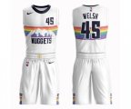 Denver Nuggets #45 Thomas Welsh Swingman White Basketball Suit Jersey - City Edition