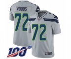 Seattle Seahawks #72 Al Woods Grey Alternate Vapor Untouchable Limited Player 100th Season Football Jersey