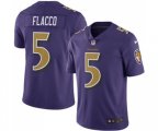Baltimore Ravens #5 Joe Flacco Limited Purple Rush Vapor Untouchable Football Jersey