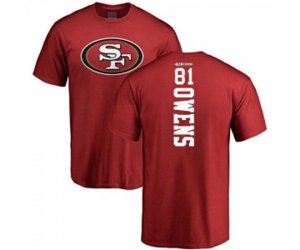 San Francisco 49ers #81 Terrell Owens Red Backer T-Shirt