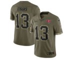 Tampa Bay Buccaneers #12 Tom Brady 2022 Olive Salute To Service Limited Stitched Jersey