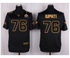 Arizona Cardinals #76 Mike Iupati Black Pro Line Gold Collection Jersey[Elite]