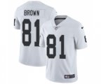 Oakland Raiders #81 Tim Brown White Vapor Untouchable Limited Player Football Jersey