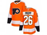 Adidas Philadelphia Flyers #26 Brian Propp Orange Home Authentic Stitched NHL Jersey