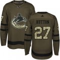 Vancouver Canucks #27 Ben Hutton Premier Green Salute to Service NHL Jersey