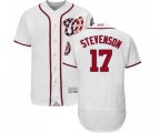 Washington Nationals #17 Andrew Stevenson White Home Flex Base Authentic Collection Baseball Jersey
