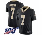 New Orleans Saints #7 Morten Andersen Black Team Color Vapor Untouchable Limited Player 100th Season Football Jersey