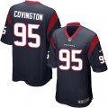 Houston Texans #95 Christian Covington Game Navy Blue Team Color NFL Jersey
