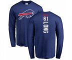 Buffalo Bills #61 Spencer Long Royal Blue Backer Long Sleeve T-Shirt