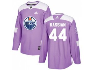 Edmonton Oilers #44 Zack Kassian Purple Authentic Fights Cancer Stitched NHL Jersey