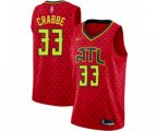 Atlanta Hawks #33 Allen Crabbe Authentic Red Basketball Jersey Statement Edition