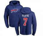 Buffalo Bills #7 Doug Flutie Royal Blue Name & Number Logo Pullover Hoodie