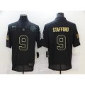 Detroit Lions #9 Matthew Stafford Black Nike 2020 Salute To Service Limited Jersey