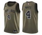San Antonio Spurs #4 Derrick White Swingman Green Salute to Service NBA Jersey