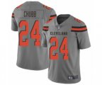 Cleveland Browns #24 Nick Chubb Limited Gray Inverted Legend Football Jersey
