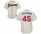 Atlanta Braves #45 Kevin Gausman Replica Cream Alternate 2 Cool Base Baseball Jersey