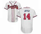 Atlanta Braves #14 Matt Joyce White Home Flex Base Authentic Collection Baseball Jersey