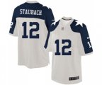 Dallas Cowboys #12 Roger Staubach Limited White Throwback Alternate Football Jersey