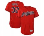 Cleveland Indians #32 Mike Napoli Scarlet Alternate Flex Base Authentic Collection Baseball Jersey