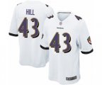 Baltimore Ravens #43 Justice Hill Game White Football Jersey