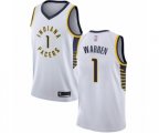 Indiana Pacers #1 T.J. Warren Authentic White Basketball Jersey - Association Edition