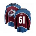 Colorado Avalanche #61 Martin Kaut Authentic Maroon Home Fanatics Branded Breakaway NHL Jersey