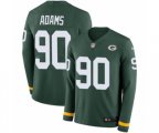 Green Bay Packers #90 Montravius Adams Limited Green Therma Long Sleeve NFL Jersey