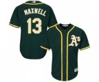 Oakland Athletics #13 Bruce Maxwell Replica Green Alternate 1 Cool Base Baseball Jersey