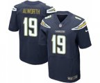 Los Angeles Chargers #19 Lance Alworth Elite Navy Blue Team Color Football Jersey