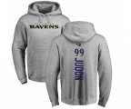 Baltimore Ravens #99 Matt Judon Ash Backer Pullover Hoodie