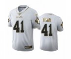 New Orleans Saints #41 Alvin Kamara Limited White Golden Edition Football Jersey
