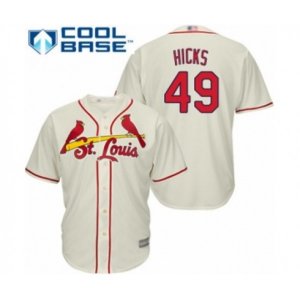 St. Louis Cardinals #49 Jordan Hicks Authentic Cream Alternate Cool Base Baseball Player Jersey