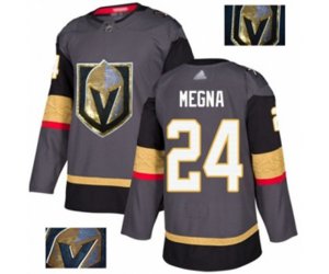Vegas Golden Knights #24 Jaycob Megna Authentic Gray Fashion Gold Hockey Jersey