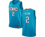 Oklahoma City Thunder #2 Raymond Felton Swingman Turquoise NBA Jersey - City Edition