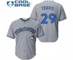 Toronto Blue Jays #29 Devon Travis Replica Grey Road Baseball Jersey
